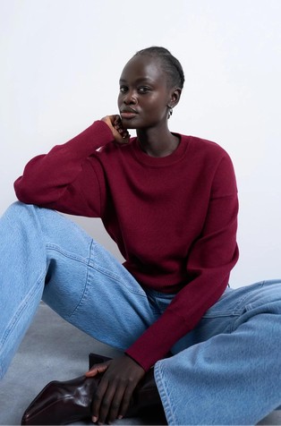 TSBELLE knit cotton-blend pullover