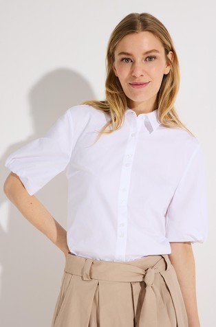 Blouse with puff sleeves