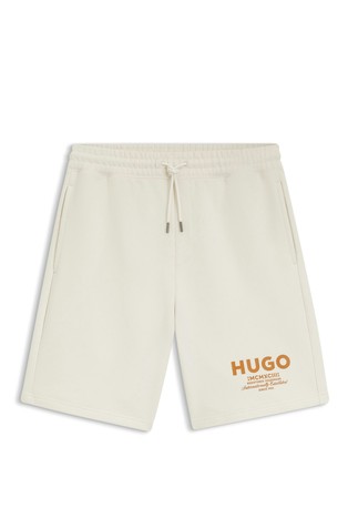Loose-fit shorts in cotton terry with logo print