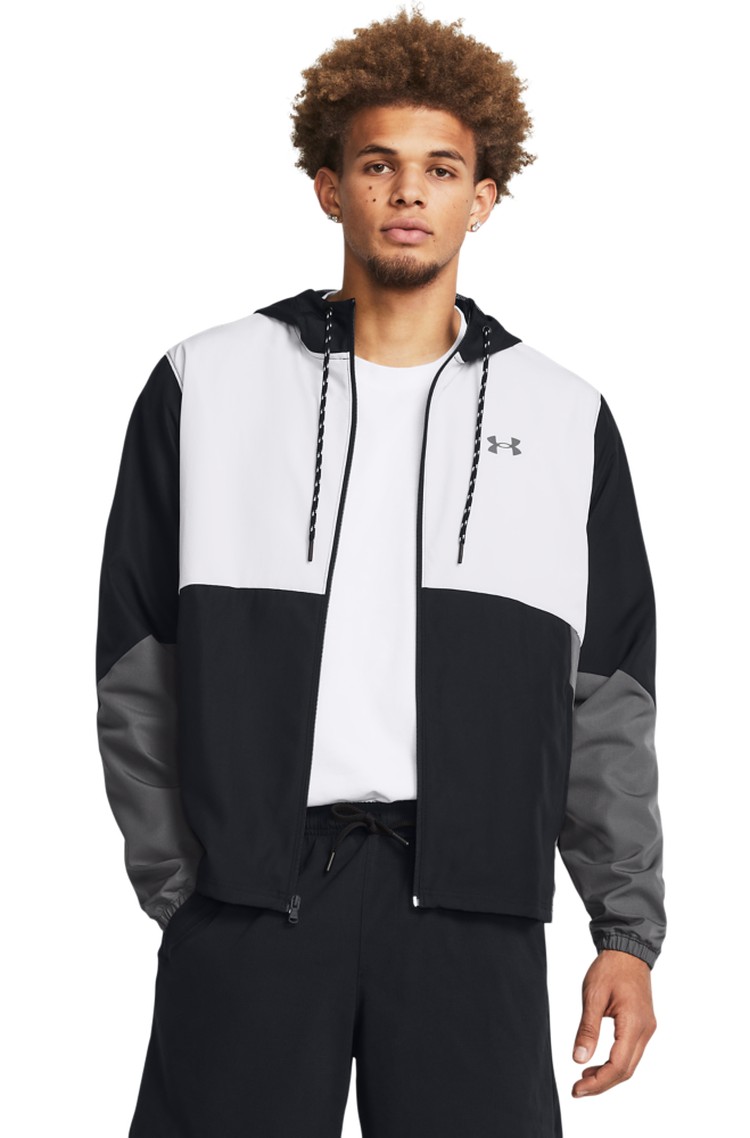 UNDER ARMOUR Legacy vetrovka Črna - Black/White/Gray 