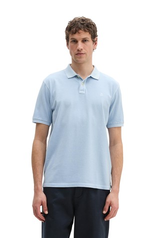 Short-sleeved polo shirt in organic cotton piqué