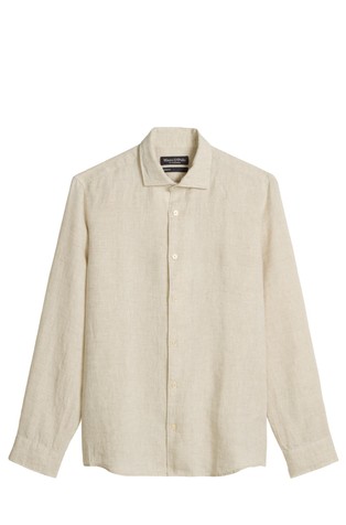 Shaped fit inen shirt