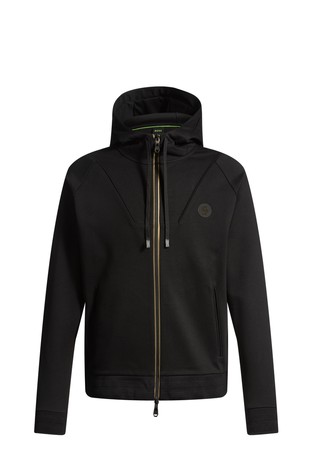 Cotton-blend zip-up hoodie with Double B monogram