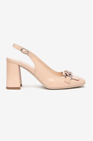 Patent leather slingbacks