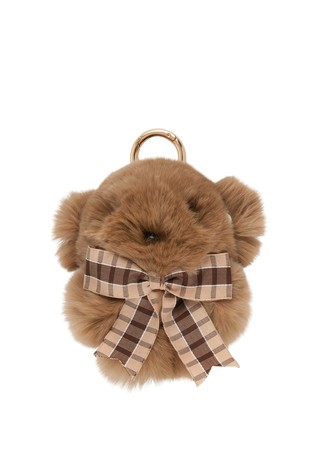 Minnie faux-fur teddy charm