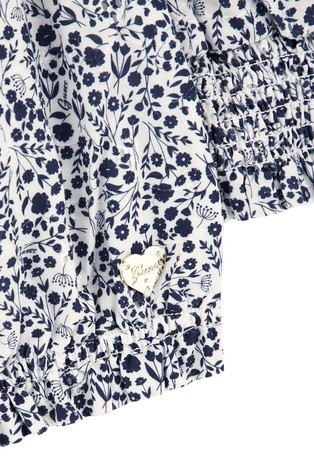 GUESS Top z odkritimi rameni in cvetličnim vzorcem Večbarvna - White / Blue 3
