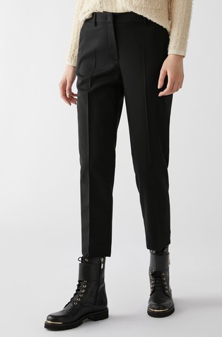 Slim fit volnene hlače