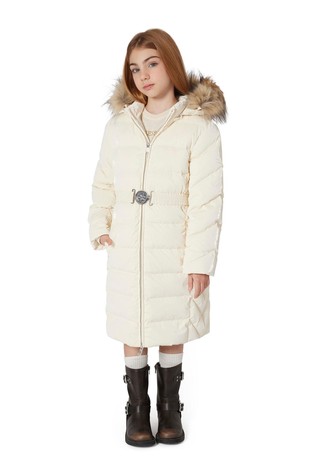 Real down puffer jacket with hood