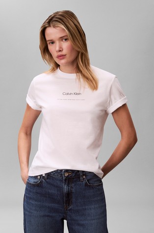 Regular fit bombažna majica z logotipom