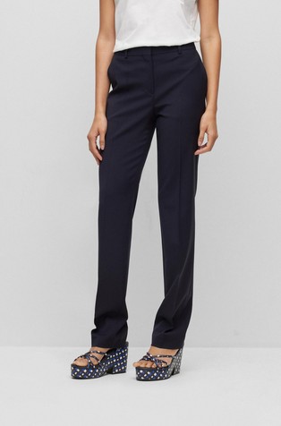 Regular-fit trousers in virgin wool