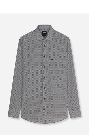 Luxor modern fit patterned cotton shirt