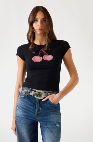 Majica s kratkimi rokavi in logo potiskom