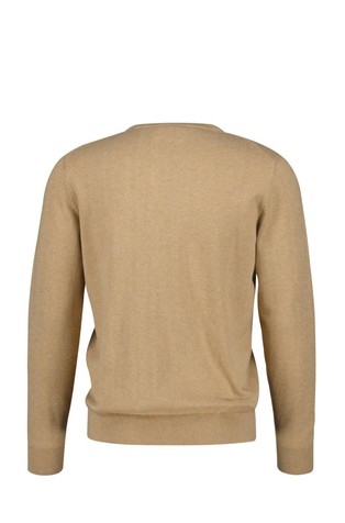 GANT Classic Cotton Crew Neck Sweater Khaki Mel 2