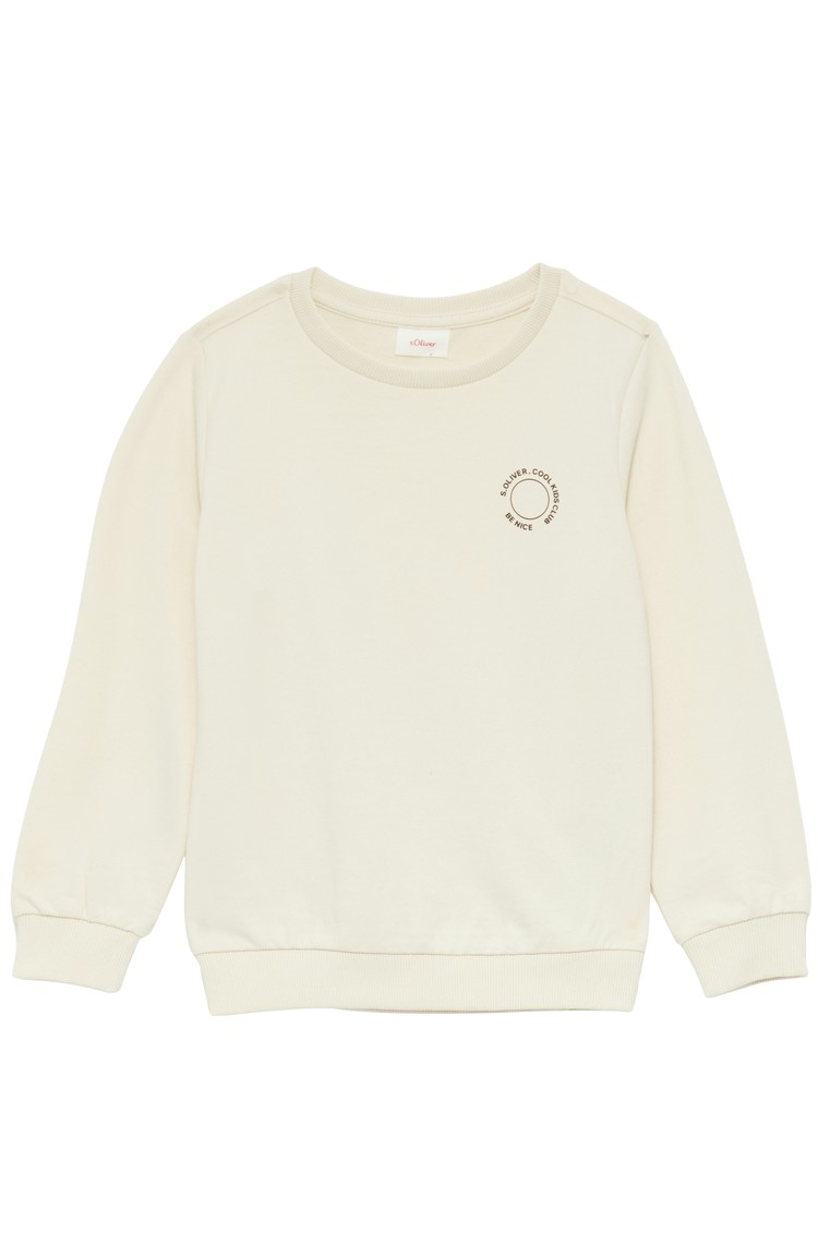 S.OLIVER Pulover z majhnim potiskom Bež - Beige 