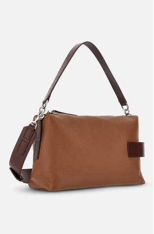 HOGAN Script Bauletto usnjena torbica z ročajema Rjava - Brown 3
