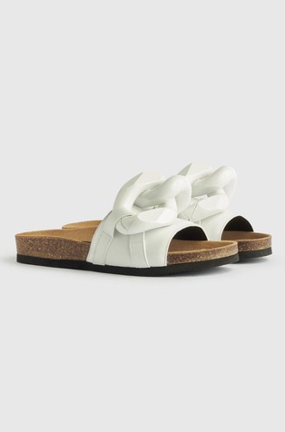 JW ANDERSON Chain Slides White 2