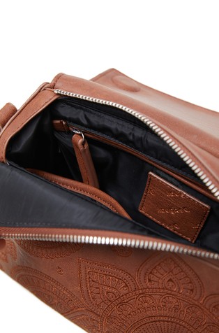 DESIGUAL Torbica z asimetričnim poklopcem Rjava - Brown 3