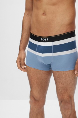 Striped stretch cotton trunks