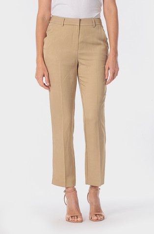 Viscose and linen blend trousers