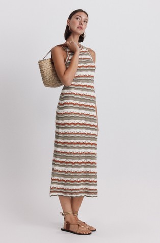 Multicolor knit dress
