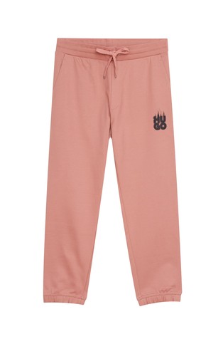 Cotton-terry tracksuit bottoms with smoke logo