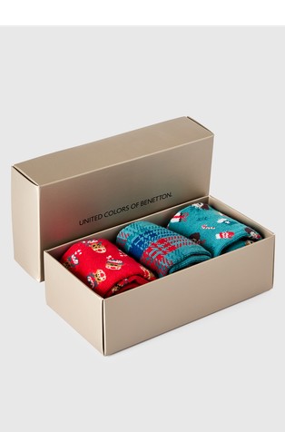 Three pairs of Christmas socks