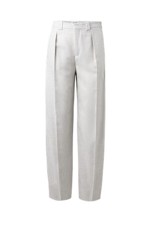 Relaxed fit hlače z gubama iz volnene mešanice