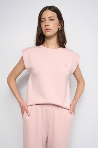 Sleeveless Sweater in Viscose Blend