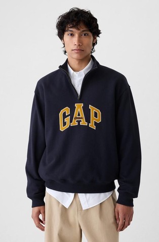 Gap logo moški pulover s povišanim ovratnikom