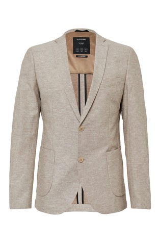 S.OLIVER S.o pure eleganten suknjič iz lanene mešanice Rjava - Brown 2