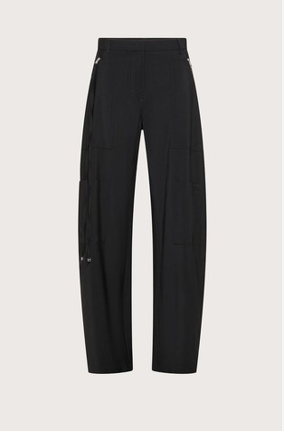 Relaxed fit hlače iz raztegljive volne