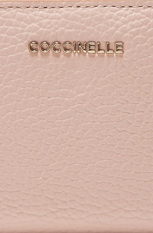 COCCINELLE Metallic Soft usnjena denarnica Bež - Rosette 3