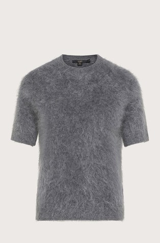 Short-sleeved cashmere sweater