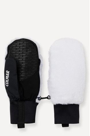 Plush ski mittens