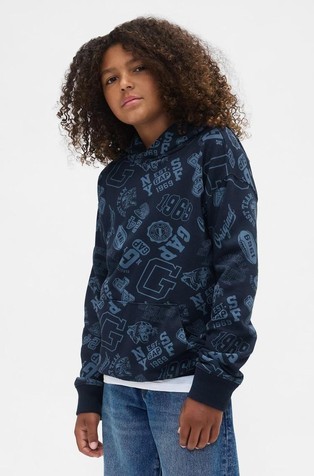 Kids Relaxed Gap Print Hoodie