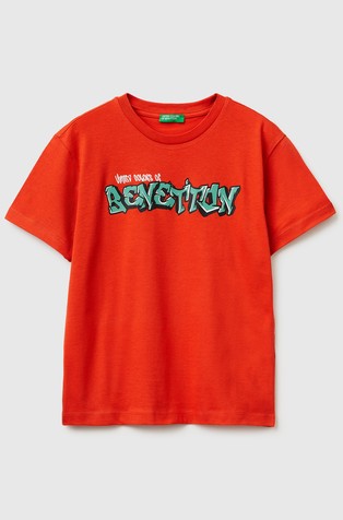 Bombažna majica s kratkimi rokavi in logotipom