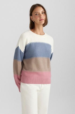 Multicoloured link structure jumper