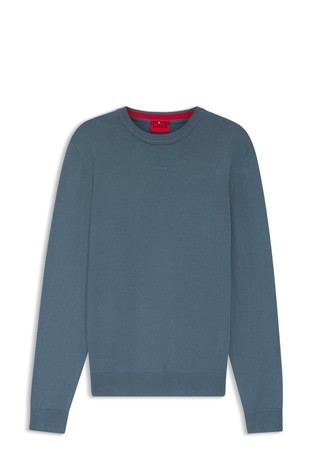 Cotton sweater with logo detail