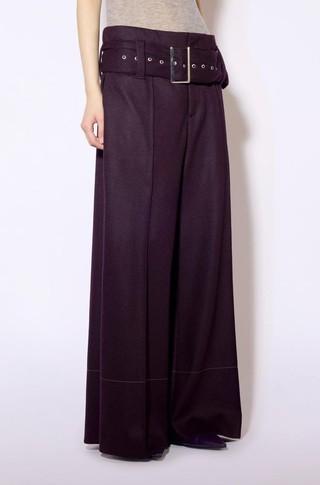 Palazzo trousers in cashmere blend