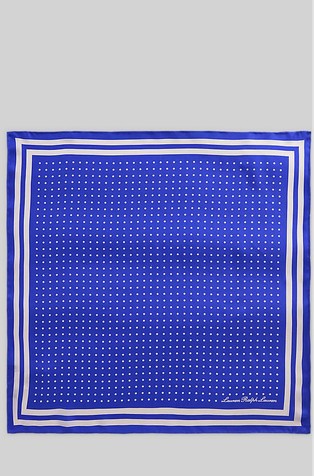 Polka-dot Silk Twill Square Scarf