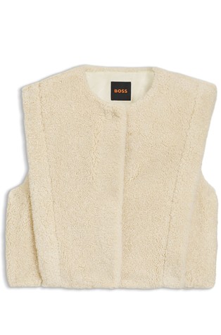 Gilet in plush teddy