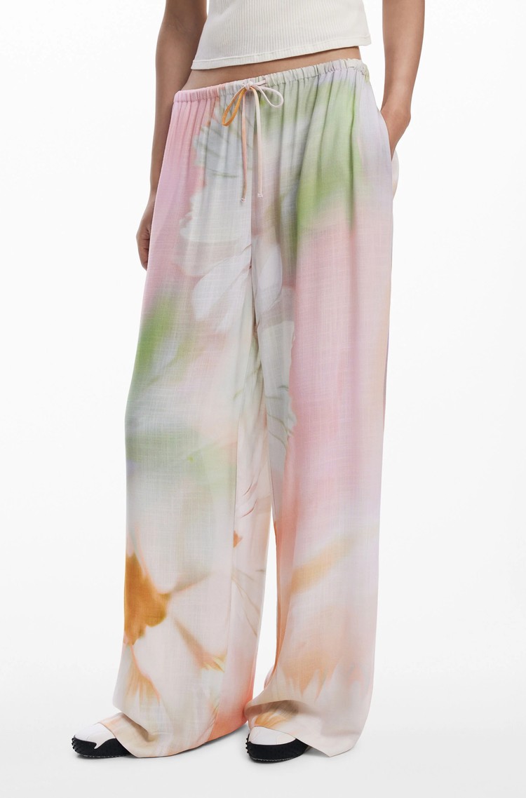 DESIGUAL Relaxed fit viscose pants Multi 