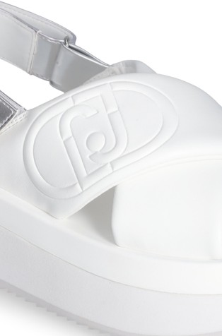 LIU JO Sandali iz umetnega usnja s platformo Bela - White 4