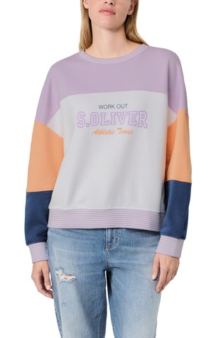 s.Oliver x Heidi Klum color block sweatshirt with logo