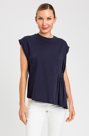 Asymmetric cotton T-shirt