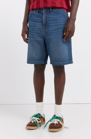 Denim straight fit chino Bermuda shorts