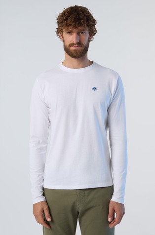 Long-sleeved T-shirt with logo patch