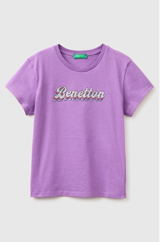 Majica s kratkimi rokavi in bleščečo logo grafiko