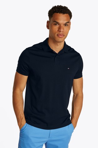 Regular fit polo majica iz interlock tkanine