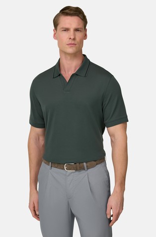 Polo shirt in high-performance S-Cafè®piqué fabric